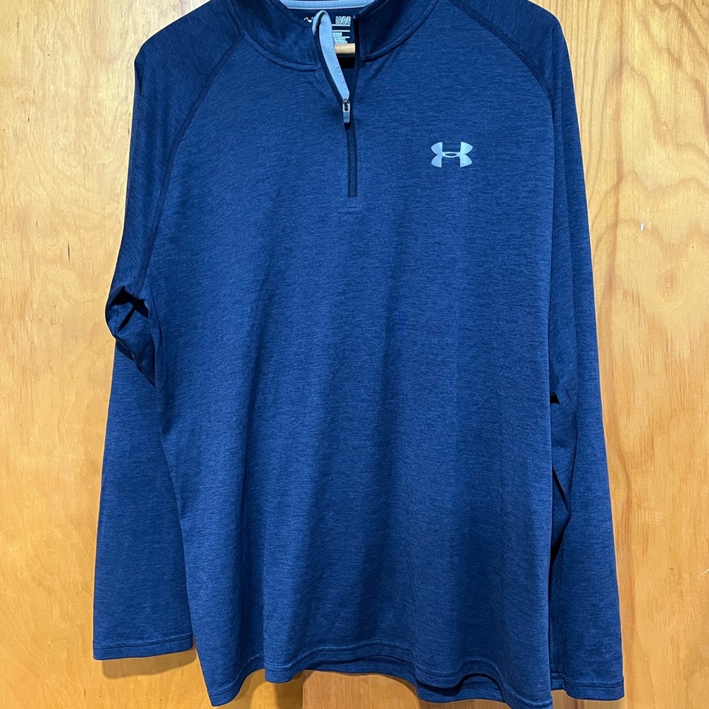 Under Armour Navy Blue Quarter-Zip Pullover